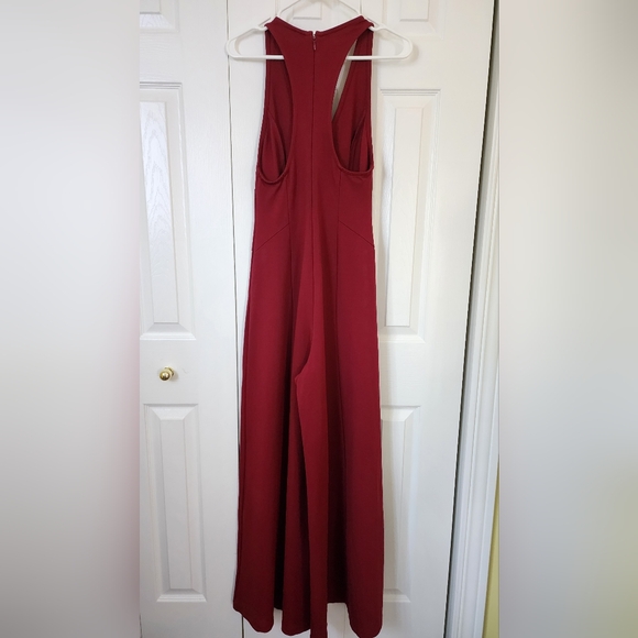 Free People One Piece Burgundy Red Wide Leg Jumper Size Small - Picture 6 of 8